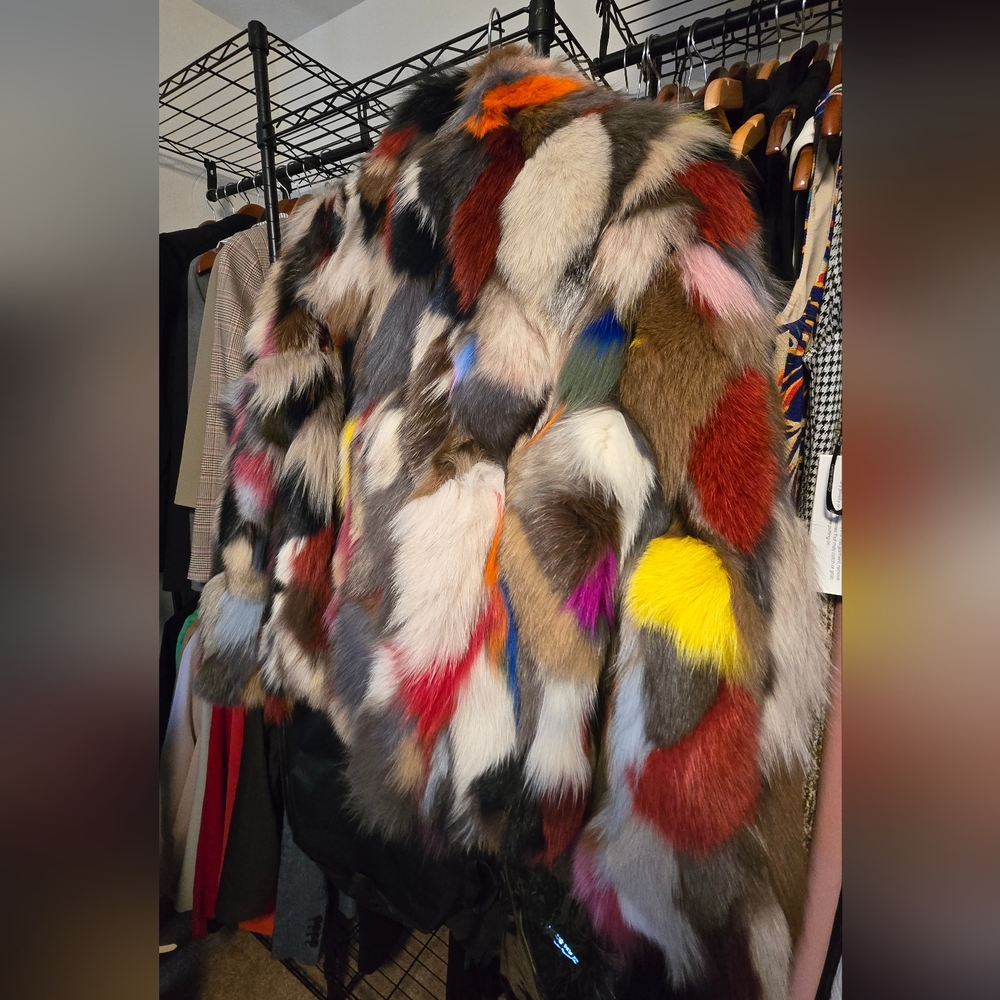 Multicolor Fur Jacket - Picture 2 of 5